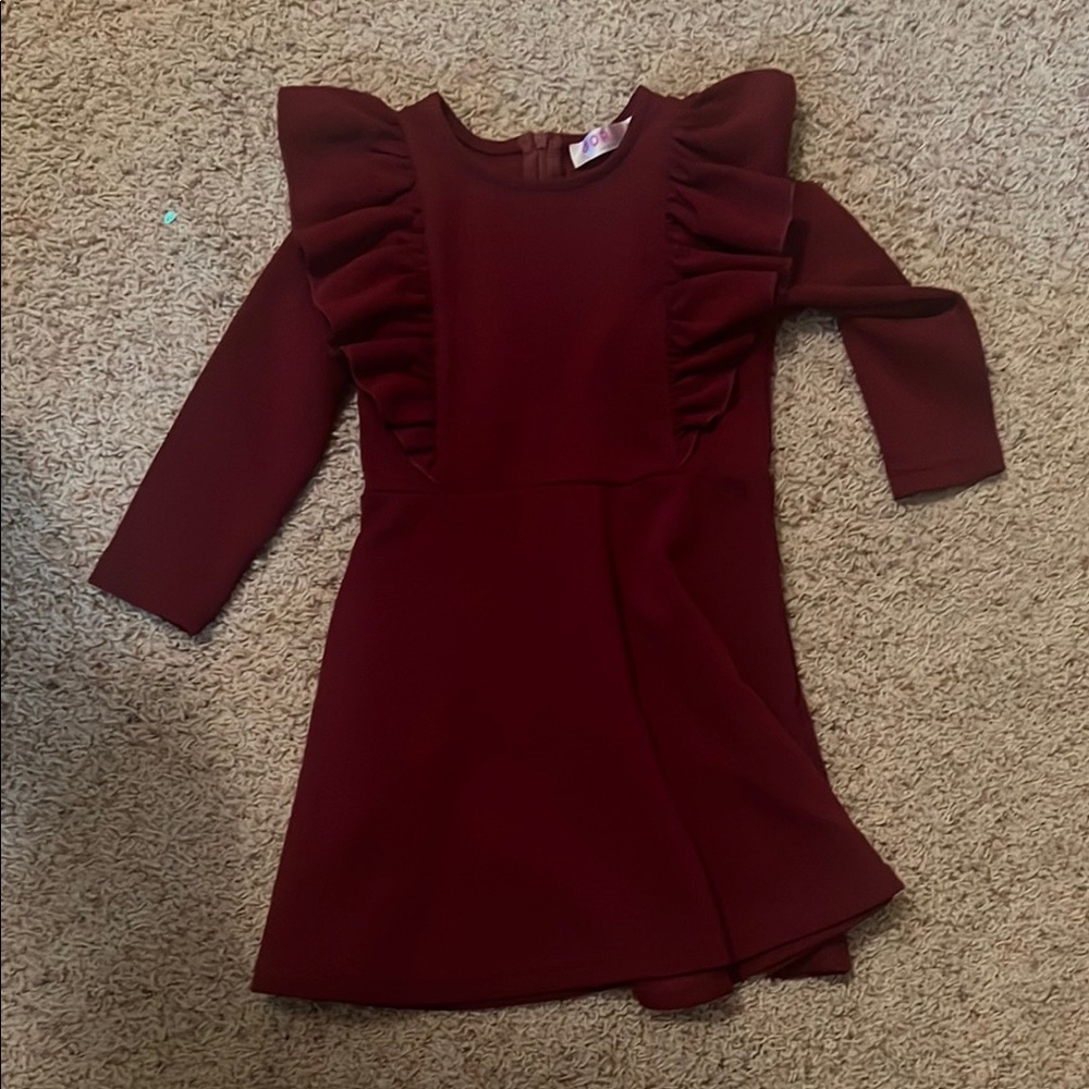 Red Sheath Long Sleeve Cocktail Dress